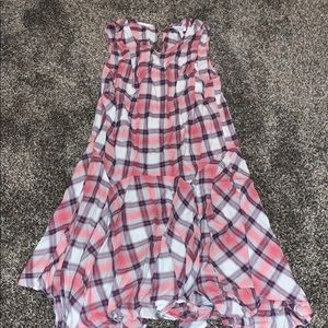 Red plaid boutique dress